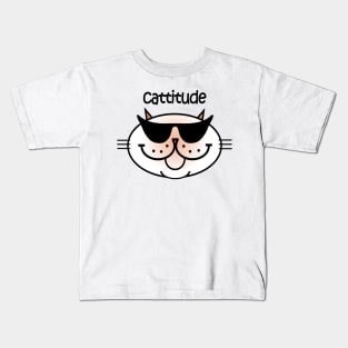 CATTITUDE 2 - Flame Point Kids T-Shirt